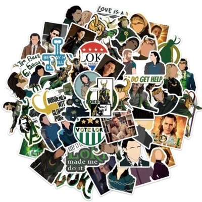 Marvel Loki Comic Stickers Pack Water Resistant Laptop Decal