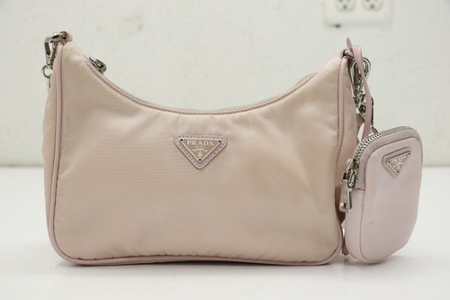 Borsa a tracolla PRADA Re Edition 2005 Re Nylon rosa chiaro