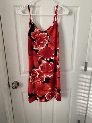 GAS red floral print dress size M - Image 1 of 2