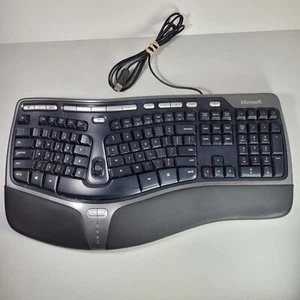 Microsoft Keyboard 4000 v1.0 KU-0462 Natural Ergonomic USB Wired Ergo *Tested* - Picture 1 of 8