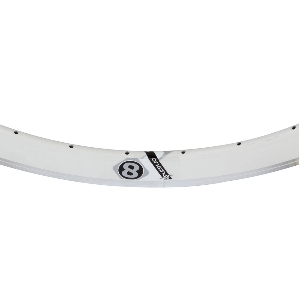 Origin8 Trak Attak Deep-V Gloss White 32 Hole 700c rim w/MSW Fixie Track  O8 12 - Image 1 of 1