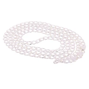 925 Sterlingsilber massive kubanische Gliederkette Halskette 5,5 mm 30" 36,2 Gramm - Bild 1 von 3