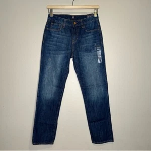 GAP Girls Girlfriend Dark Wash Jeans Size 14 Regular - Picture 1 of 7