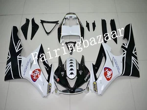 Fit for 2009-2012 Daytona 675 Black White ABS Injection Bodywork Fairing Kit - Bild 1 von 7