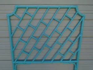 Fretwork Bamboo TWIN Size Headboard Rattan West Indies Regency Chippendale Boho - Picture 1 of 8