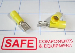 Panduit DV10-250-L Female Disconnect QTY-10 12-10AWG Vinyl Insulated Yellow E24 - Picture 1 of 1