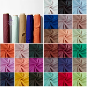 Plain Scuba Jersey Fabric 25+ Colours 2-way Stretch Spandex Knit FS075 Per Metre - Picture 1 of 32