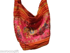 Bolso de algodón tejido indio hecho a mano - Imagen 1 de 15