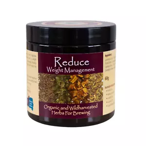 REDUCE SLIMMERS ORGANIC HERB TEA 60g Weight loss Gymnema Fennel Dandelion - Picture 1 of 4