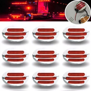 Indicador de luz lateral cromado 13 LED para Freightliner 12V ámbar/rojo 10 un. - Imagen 1 de 17