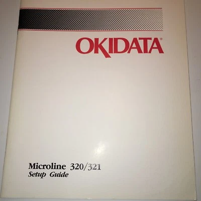Vintage: Okidata Microline 320 & 321 Printer Setup Guide. Excellent Condition - Image 1 of 2