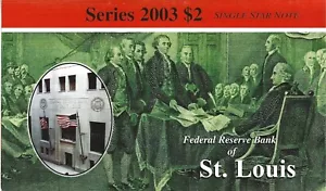 2003 $2.00 Uncirculated Star Note* Low Serial / Low Run H-00004646* - Picture 1 of 2