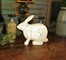 Primitive Antique Vtg Style Country Farm Distressed Easter Lg Bunny Chic Rabbit
