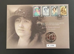 Coin cover. 2002 Queen Mother - A Life Remembered. With £5 coin included. - Picture 1 of 2