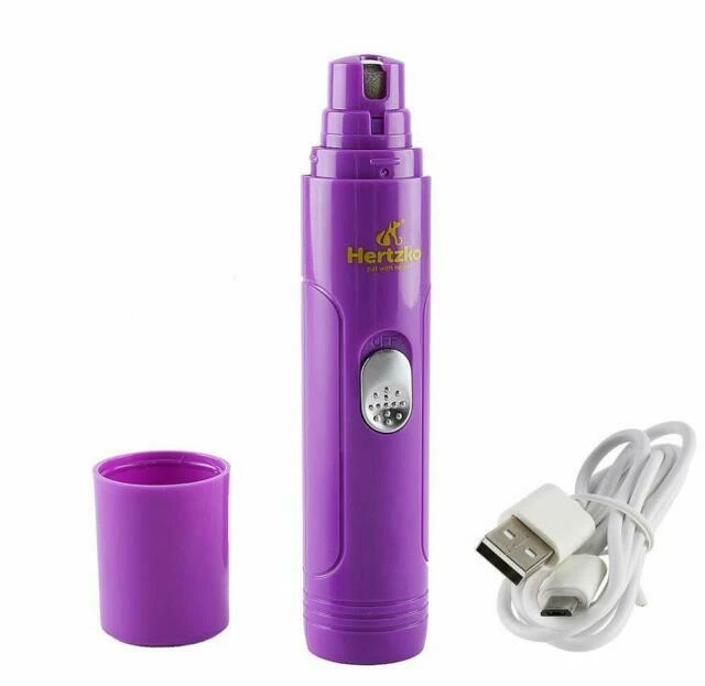 Hertzko Electric Pet Nail Trimmer with USB Cable - Purple (HNG-31)