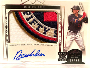 2022 Leaf Trinity Brooks Lee Logo Patch Auto /99
