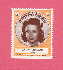 Cathy O'Donnell Movie Film Star 1947 Hollywood Sticker Stamp BHOF