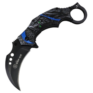 Zomb-War 7" Grim Reaper Spring Assisted Folding Knife Stainless Steel