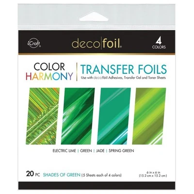2 Pack - Deco Foil Harmony Foil Pack 6"X6" 20/Pkg-Shades Of Green - 5A002BQK-1GF - Image 1 of 4