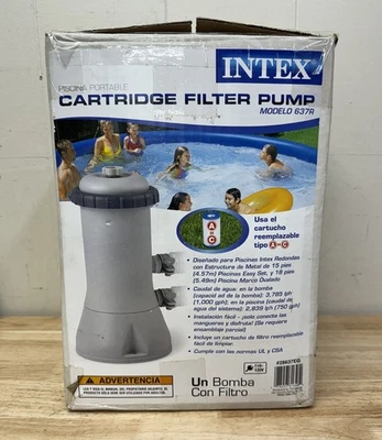 INTEX Krystal Clear Filter Pump Model 637R 1000 GPH Includes Filter & Hoses - Image 1 of 2