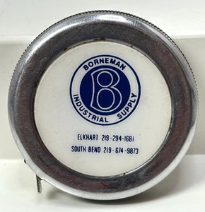 Vintage Lufkin Advertising Tape Measure Borneman Industrial Supply Elkhart IN - Picture 1 of 5