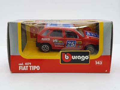 Fiat Tipo 1988 Rally Burago 1/43 Rosso - Immagine 1 di 3