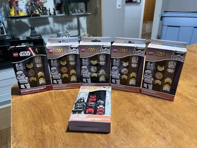 New LEGO (x6) Star Wars Buildable Watch Lot 8020424 Stormtrooper & Darth Vader - Image 1 of 4