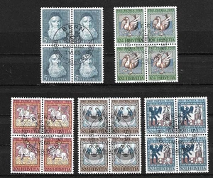 SWITZERLAND 1965 PRO PATRIA SEMI-POSTAL SET BLOCKS WITH FIRST DAY CANCEL MNH - Imagen 1 de 1
