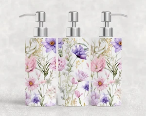 Summer Floral 18.6oz Stainless Steel Bottle Soap Dispenser - Picture 1 of 6