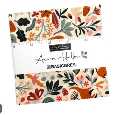 MODA BRAND NEW RANGE Acorn Hollow Charm Pack 42 x 5 inch Squares - Image 1 of 3