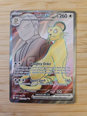 Team Rockets Persian ex 219/182 DRI Destined Rivals NM Full Art Pokemon Card - Image 1 of 2