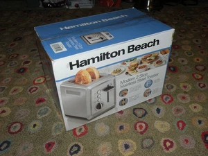 22794G Hamilton Beach Modern 2-Slice Stainless Steel Toaster 2023 New Bagel Wide - Picture 1 of 6