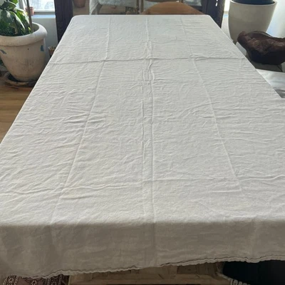 Lençol plano de linho belga Pottery Barn 86 x 105 - Imagem 1 de 4