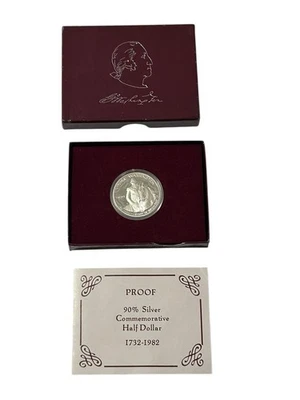 George Washington Proof 90% Silver Commemorative Half Dollar 1732-1982 - Image 1 of 4