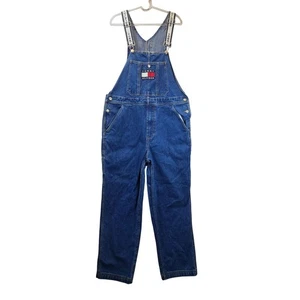 Vintage 90s Tommy Hilfiger Jeans Latzhose Herren Medium Carpenter Bibs Unisex LOGO - Bild 1 von 20