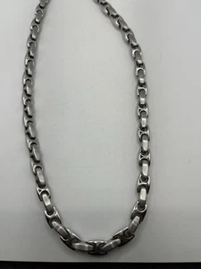 Men's Stainless Steel Box Link Chain Necklace High Polished SEE STAMP AUTH - Picture 1 of 24