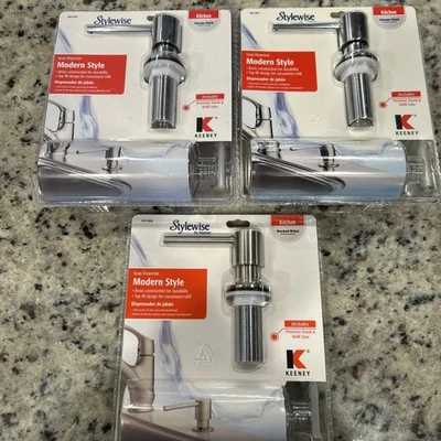 Keeney K613BN Moderner Küchenseifen- und Lotionspender, Chrom 3 insgesamt - Bild 1 von 3