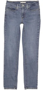 Levi's 312 Shaping Women Blue Straight Slim Stretch Jeans W28 L31 (100800) - Picture 1 of 9