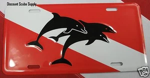 Scuba Diver license plate dive equipment snorkel fun DOLPHINS Inovative Scuba - Picture 1 of 2