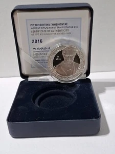 Greece . 10  Proof Euro 2016 '' Menander - Greek Culture , New Comedy'' - Picture 1 of 4