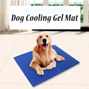 Pet Cooling Mat Dog Cat Pressure Activated Gel Self Cooling Pad Sleeping Bed - Picture 1 of 15