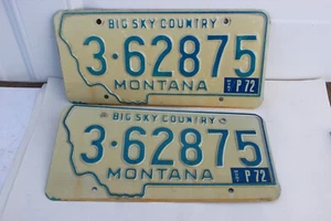 COPPIA 3 targa passeggero Montana 1972 - 62875 Yellowstone County Billings - Foto 1 di 2