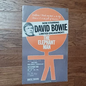 David Bowie The Elephant Man Poster 1980 Booth Theatre Broadway NYC Cardboard - Picture 1 of 9