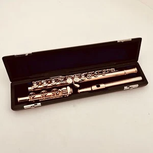 Flute 17 holes closed C key red copper professional instrument with box - Picture 1 of 8