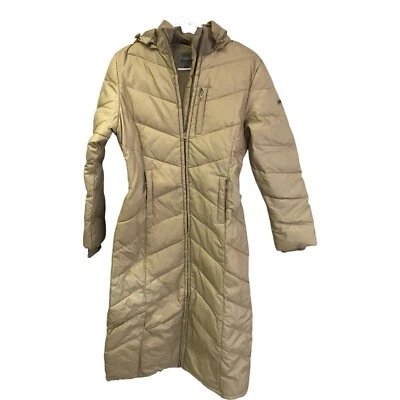 Chaqueta acolchada Steve Madden Long Island City para mujer talla M beige con capucha Foto 1 de 4