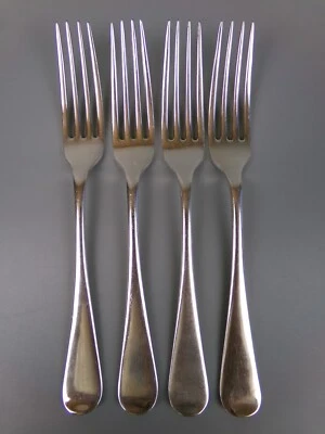 Tenedores de cena plateados x 4. Mappin & Webb Sheffield. Juego vintage/antiguo. 8" Foto 1 de 4