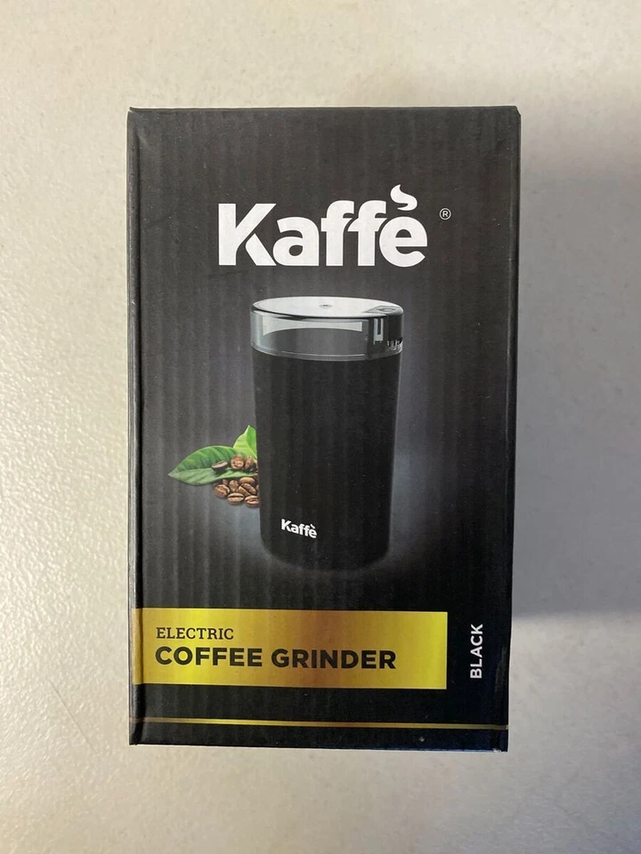 Kaffe KF2010 Electric Coffee Grinder with Cleaning Brush - Black