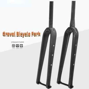 Carbon Fiber Road Gravel Bike Fork Thru Axle Straight/Taper Flat Mount 140 160mm - Picture 1 of 26