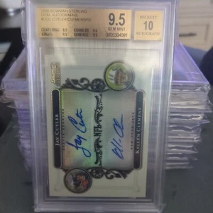 2006 Bowman Sterling Dual Rookie Auto Jay Culter/Kellen Clemons #/50 9.5/10 ๐๐ - Picture 1 of 5
