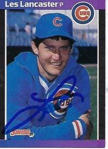 Donruss #341 1989 firmado por Les Lancaster - Chicago Cubs - Imagen 1 de 1